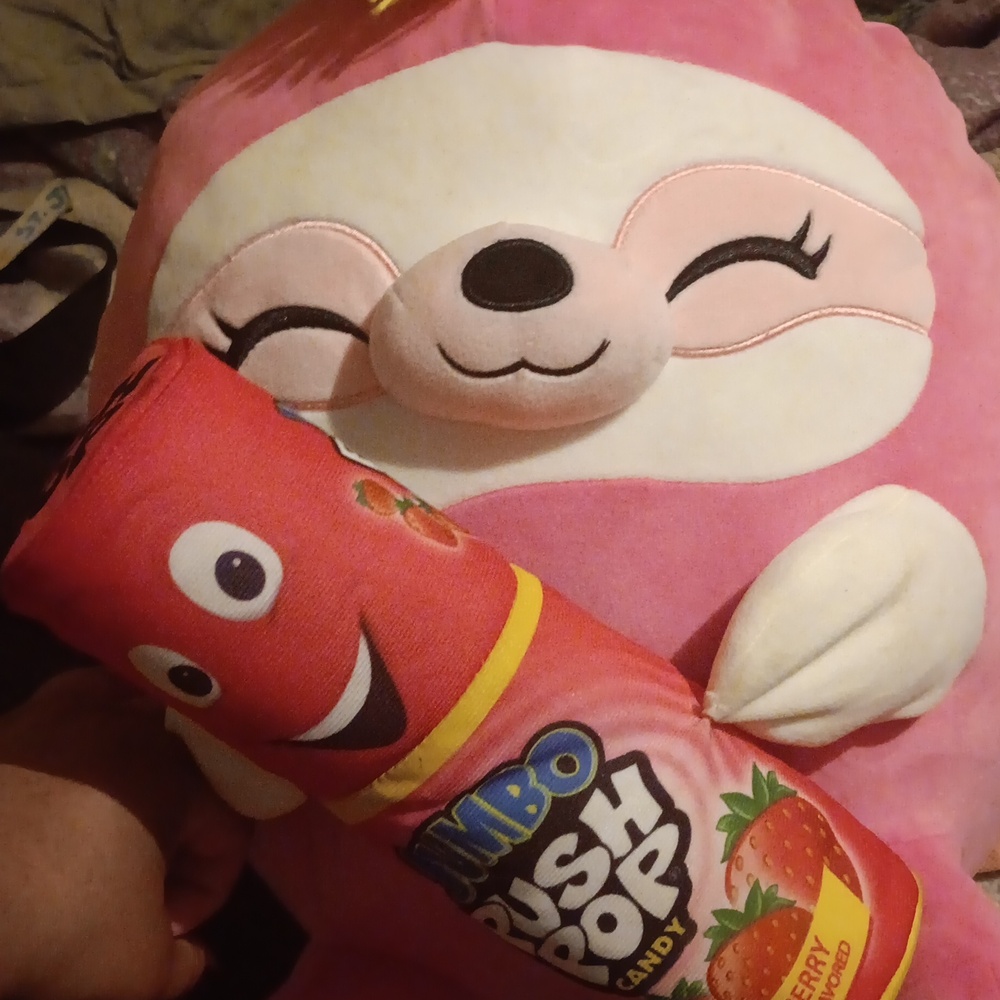 Pink sloth plushie